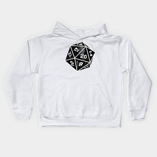 Obsidian D20 Dice Kids Hoodie